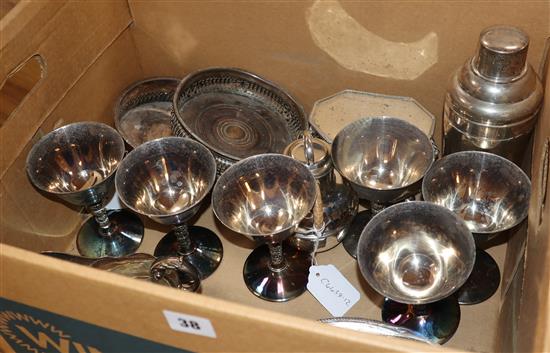 A group of plated wares